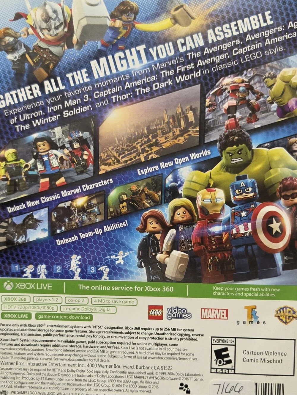 LEGO Marvel Avengers XBOX 360 Video Game